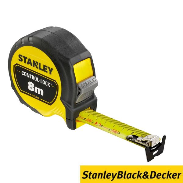 Fita Métrica 8M 25MM Control-Lock Stanley STHT37232-0 Freio de Dedo Integrado BladeArmor