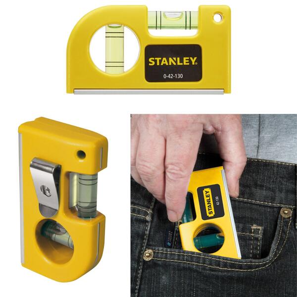 Mini Nível de Bolso 2 Bolhas 87MM Stanley 0-42-130 Magnético - Stanley Black & Decker - 3253560421304