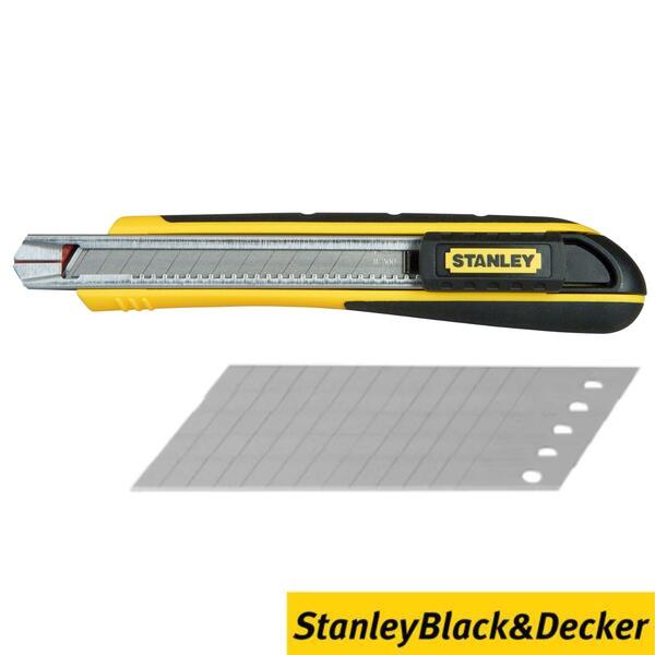 X-Acto Cortador Faca Retrátil 9MM 138MM FATMAX Stanley 0-10-475 c/ 6 Lâminas