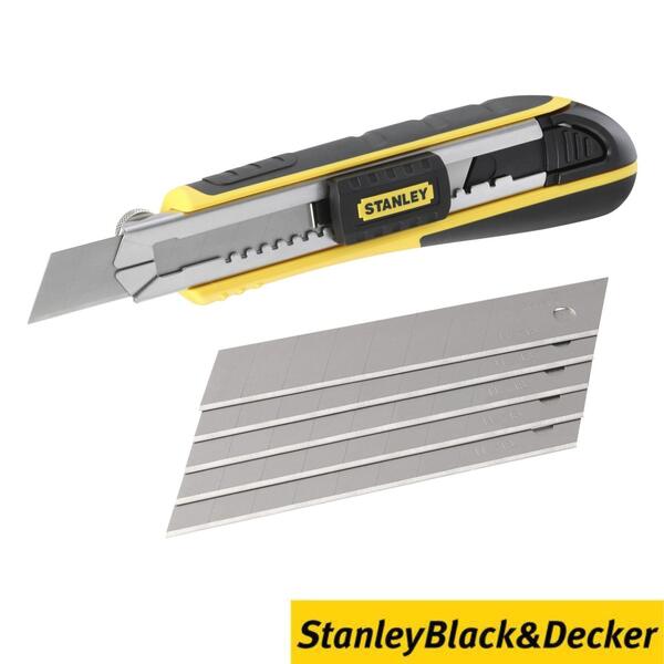 X-Acto Cortador Faca Retrátil 18MM 180MM FATMAX Stanley 0-10-481 c/ 6 Lâminas