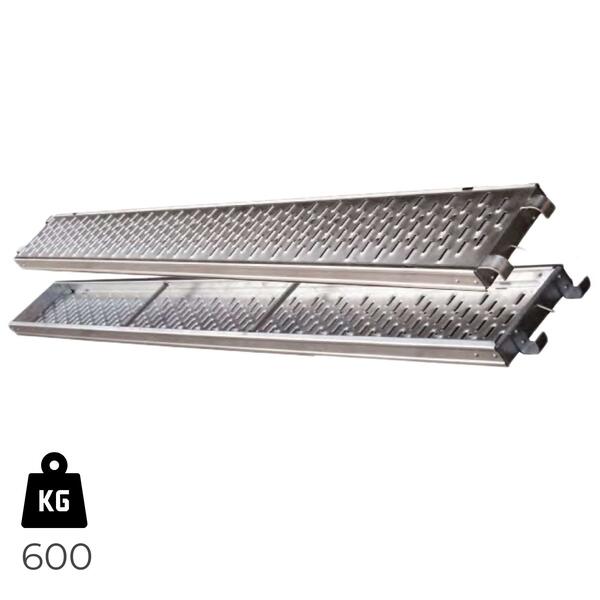 Prancha Metálica Galvanizada para Andaime G40 2,165M Tradicional Segurança Estabilidade