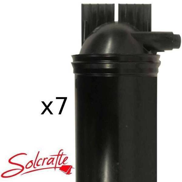 Kit Tubagem Termossifão Solcrafte Style 200 - 2 Tubos Sup./Inf. + 5 Tubos Méd.