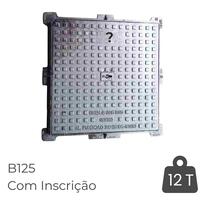 Tampa Rasa Xadrez B125 600X600MM Ferro Fundido Esgotos Domésticos Pluviais Eletricidade Telecomunic.
