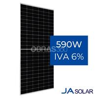 Módulo Fotovoltaico 590W - JASolar Bifacial N-Type MBB Half-Cell Module - JAM72D40 590/MB MC4