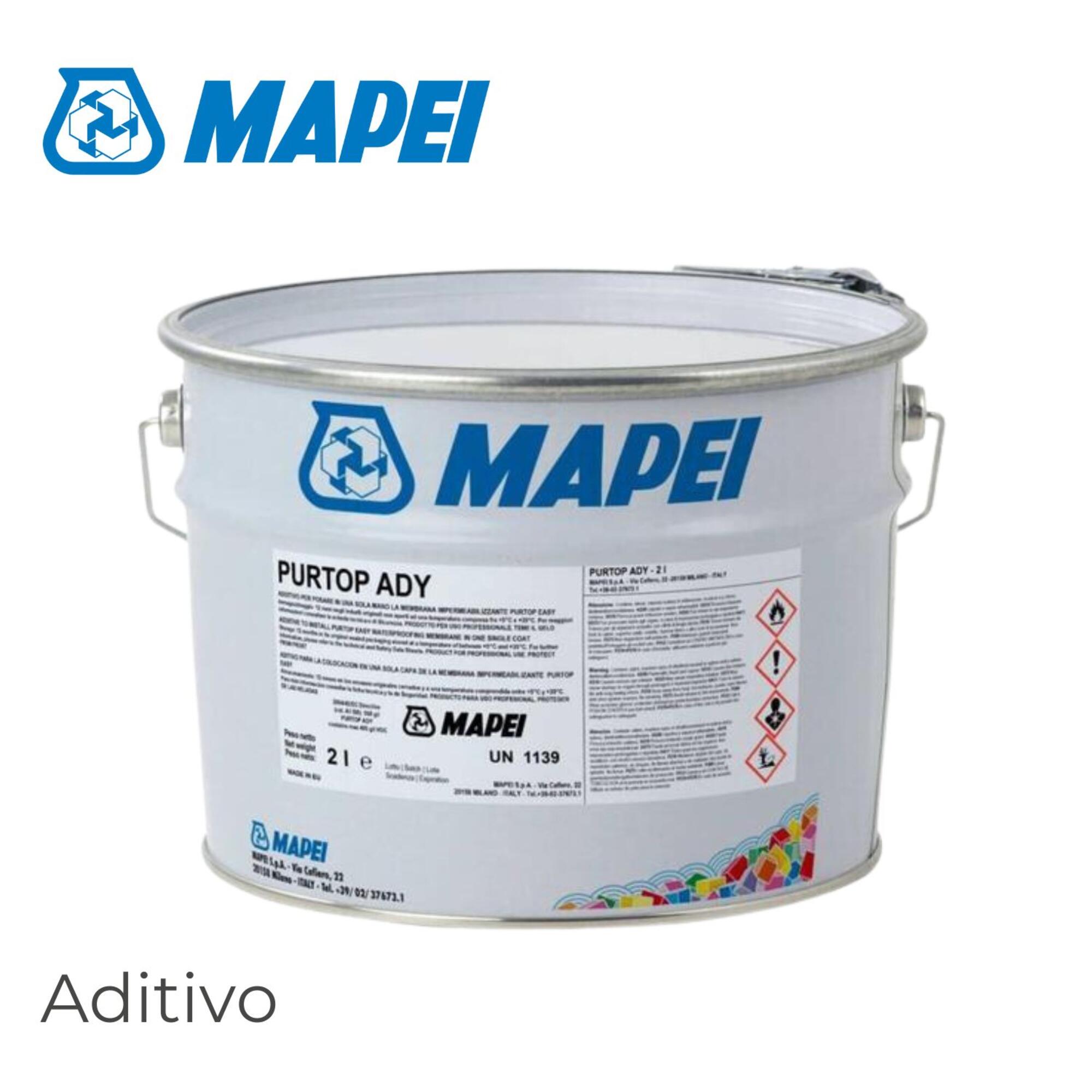Aditivo Mapei Purtop ADY para Aplicar Membrana Impermeabilizante Purtop ...