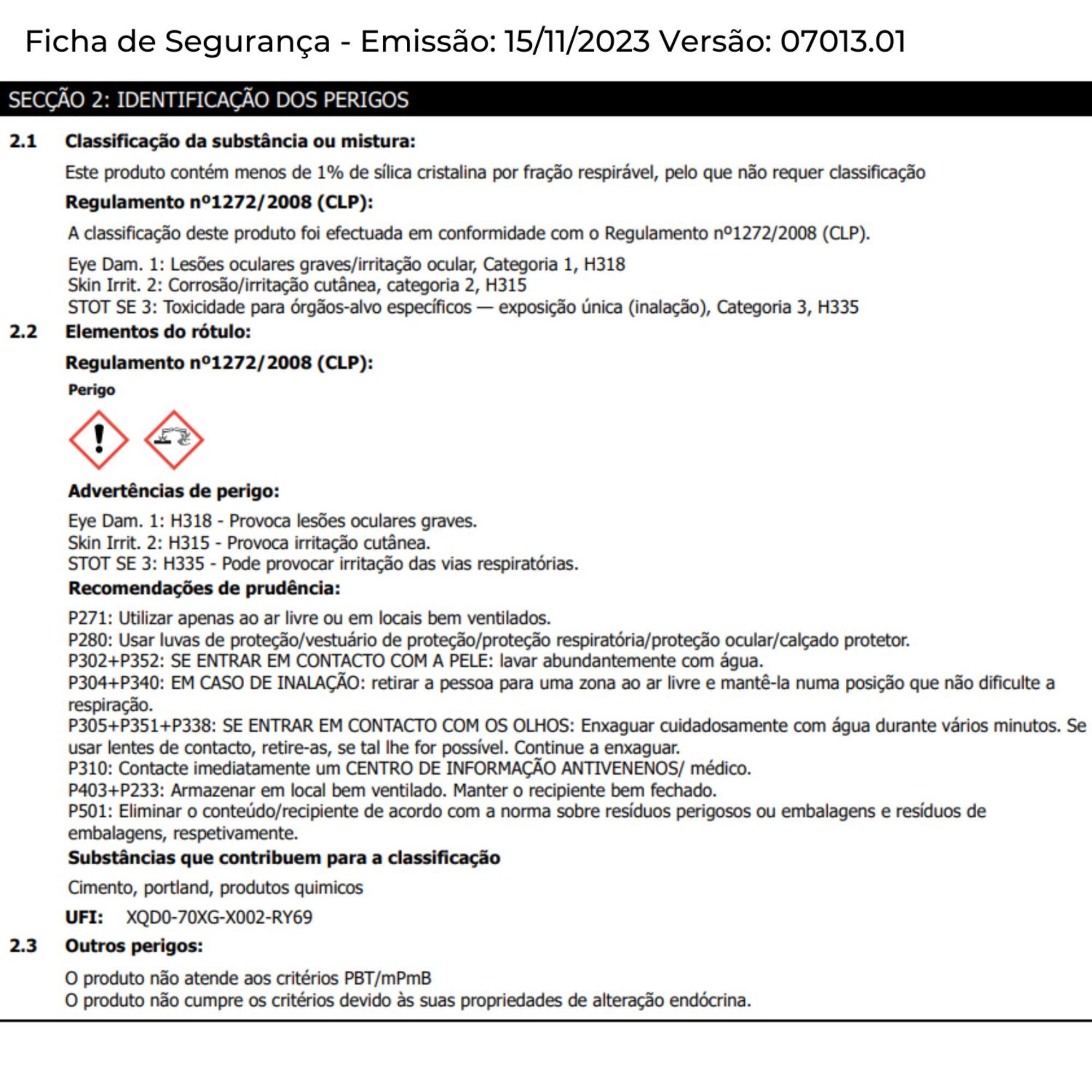 Argamassa Branca De Reparação De Betão SecilTek B-Repara Face KB Plus