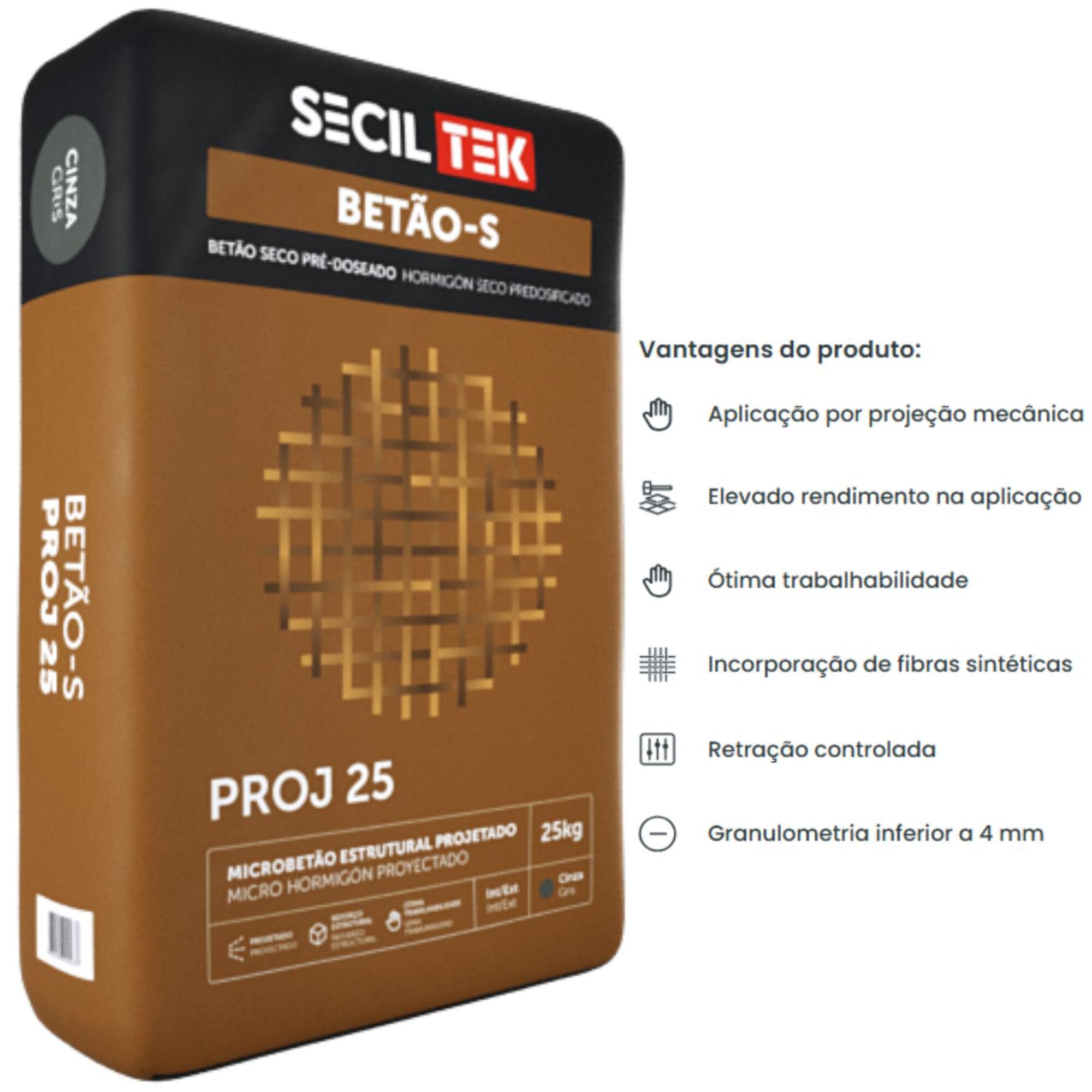 Bet o Seco Projetar Refor o Estrutural 25MPa SecilTek Bet o S PROJ 25 