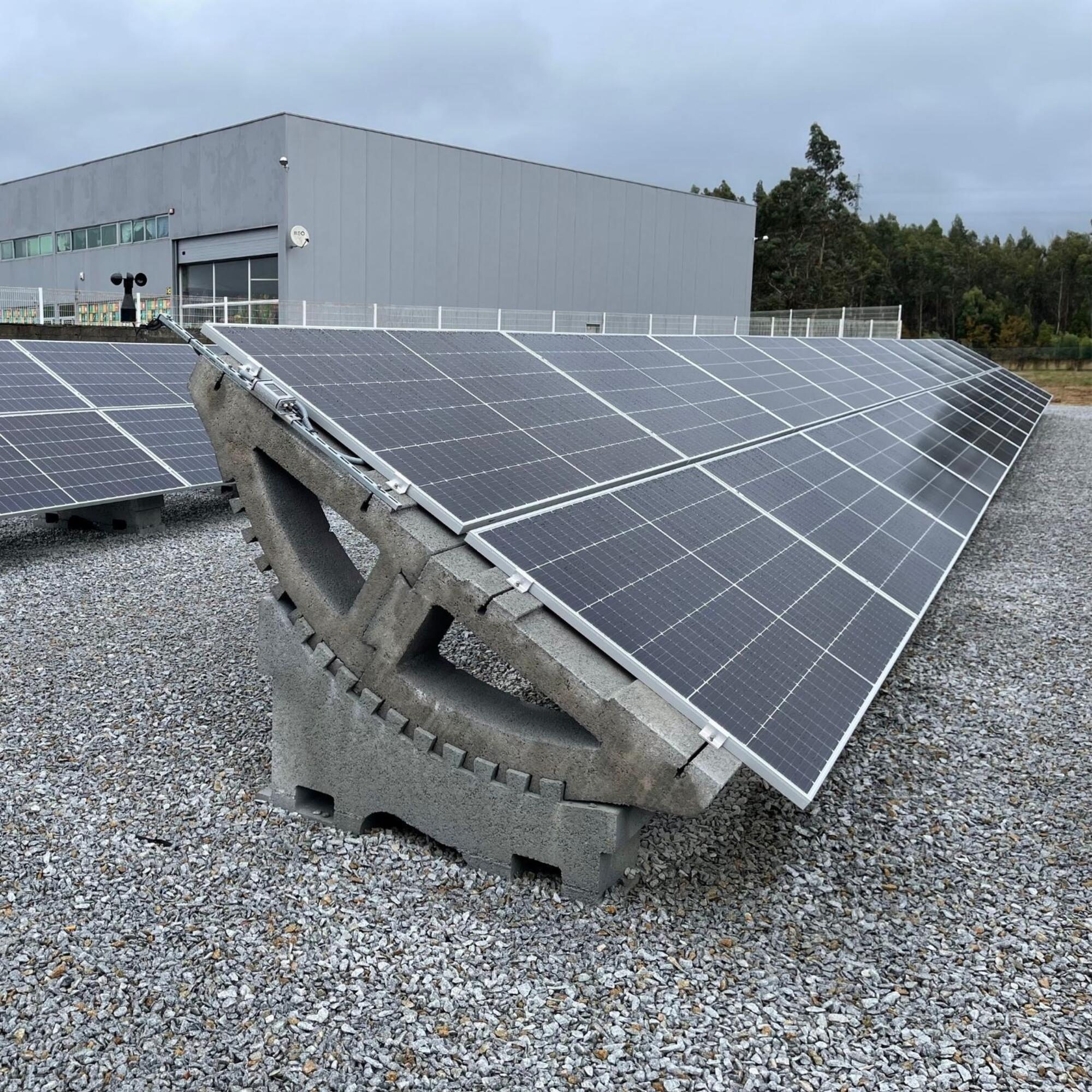 Base de Betão Painel Solar Fotovoltaico 5 a 30 Graus de Inclinação - 2 ...