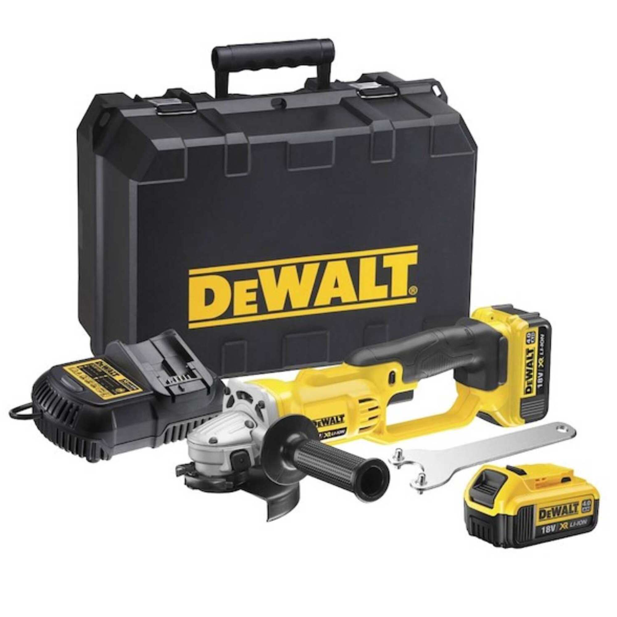 Rebarbadora de Acabamentos XR 18V 4Ah Dewalt DCG412M2QW + 2 Baterias