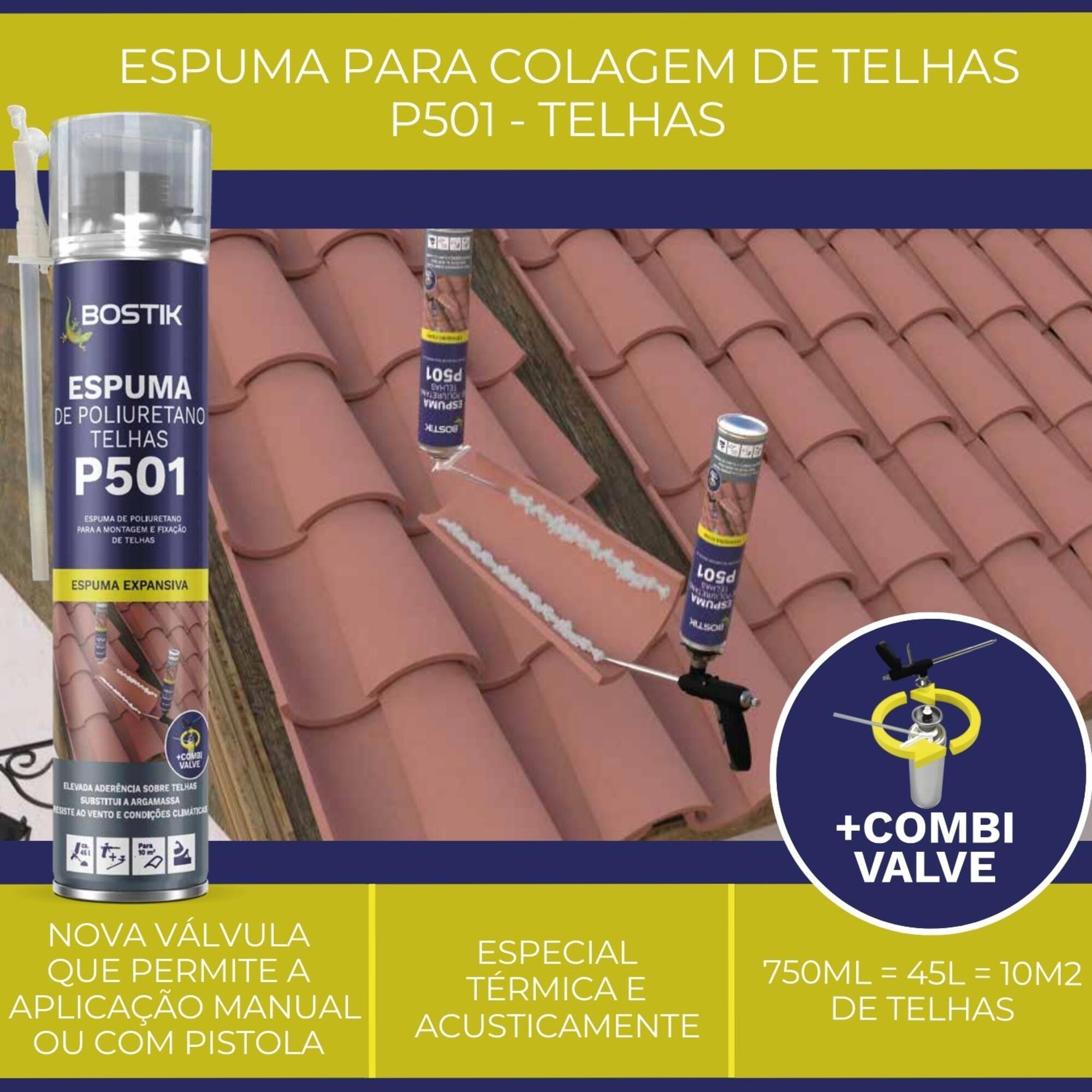Espuma Poliuretano Telhas P501 Bostik Fixação Preenchimento Colagem ...