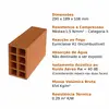 Tijolo Cerâmico Tradicional Preceram 4/7/9/11/15/22CM - Tijolo de 11 - 30 x 20 x 11 CM - 2 Paletes Não Incluídas
