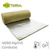 Lã de Rocha Isolamento Manta Revestida a Alumínio Reforçado Rocterm AC 40/60 (40/60 kg/m3) Condutas - 50 mm - 8 m x 1,2 m