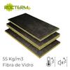 Lã de Rocha Isolamento Térmico Acústico Painel Revestido a Fibra de Vidro Rocterm T 55 VF (55 kg/m3) - 60 mm - 1,2 m x 0,6 m