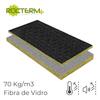 Lã de Rocha Isolamento Alto Ruído Painel Revestido Fibra Vidro Rocterm Wind Acoustic 70 (70 kg/m3) - 50 mm - 1,2 m x 0,6 m