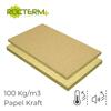 Lã de Rocha Isolamento Térmico Acústico Painel Revestido a Papel Kraft Rocterm PK 100 (100 kg/m3) - 30 mm - 1,2 m x 0,6 m