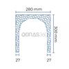 Caixas de Estore Vara 6m EPS Esferovite Armado Sem Topos (25/28/30) Isolamento Térmico Acústico - 28 x 30 cm - Vara 6 mts