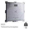 Tampa Rasa Xadrez B125 600X600MM Ferro Fundido Esgotos Domésticos Pluviais Eletricidade Telecomunic. - Conj. Aro + Tampa - Telecomunicações