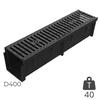 Canal + Grelha FFD D400 Exterior Ferro Fundido 750(C)mm x 150/200(L)mm - 750(C) x 200(L)mm