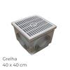 Caixa Cúbica Polipropileno com Grelha e Pega Lux Drenagem 40X40CM - Cinza - 40 x 40 cm