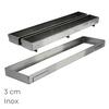 Caixa Inspeção Grelha Oculta Inox 3CM 50X12,3X3CM - 50(C) x 12,3(L) x 3(A)cm