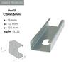 Perfil Estrutural Montante Paredes LSF Aço Leve S280GD Reabilitação C150X43X1,5MM 6M - 6 m - C150 x 43 x 1,5 mm