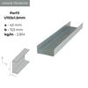 Perfil Estrutural Canal LSF Aço Leve S280GD Reabilitação U153X43X1,5MM 6M - 6 m - U153 x 43 x 1,5 mm
