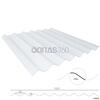Placa Policarbonato Ondulada Minionda SINUS 76/18 Cobertura, Estufas Transparente Proteção UV - 3 m x 1,12 m