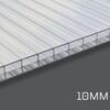 Placa Policarbonato Alveolar Transparente Cristal 10mm 6x2,1m Terraço Pérgola Varanda - 9901800500879