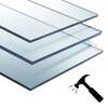 Placa Policarbonato Compacto Cobertura Terraços Pérgolas Varanda Transparente Cristal Proteção UV - Incolor - 2,05 m x 3,05 x 4 mm - Em Stock