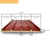 Painel Sandwich Cobertura 5 Ondas 30mm 2000X1000mm ECO Vermelho RAL3009 Isolamento Térmico Telhado - 9901901400061