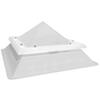 Claraboia Piramidal Fixa Cúpula Acrílico Dupla Luz Natural Cobertura Garantia 5A Protecção UV - 80 cm x 80 cm