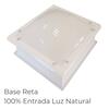 Claraboia Quadrada Fixa Cúpula Acrílico Base Reta FREE Luz Natural Cobertura Garantia 5 Anos - 80 cm x 80 cm