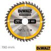 Lâmina Dewalt DT1945-QZ Ø190X30MM 40D ATB +10º para Serra Circular Portátil para Construção - Ø190 mm x 30 mm 40D ATB+10º