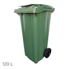 Caixote Lixo Polietileno com Rodas 120 Litros Verde Muito Resistente - 48(L) x 54(P) x 94,5(A)cm