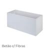 Floreira Betão + Fibras Retangular BRANCA Jardim Varanda Terraço Esplanada - 99(L )x 40(P) x 45(A)cm - Palete não incluída