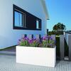 Floreira Betão + Fibras Retangular BRANCA Jardim Varanda Terraço Esplanada - 99(L )x 40(P) x 45(A)cm - Palete não incluída