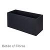 Floreira Betão + Fibras Retangular PRETA Jardim Varanda Terraço Esplanada - 99(L) x 40(P) x 45(A)cm - Palete não incluída