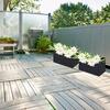 Floreira Betão + Fibras Retangular PRETA Jardim Varanda Terraço Esplanada - 99(L) x 40(P) x 45(A)cm - Palete não incluída