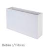 Floreira Betão + Fibras Retangular BRANCA Alta Jardim Varanda Terraço Esplanada - 100(L) x 29(P) x 80(A)cm - Palete não incluída