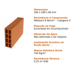 Tijolo Cerâmico Tradicional Preceram 4/7/9/11/15/22CM - Tijolo de 7 - 30 x 20 x 7 CM - 2 Paletes Não Incluídas