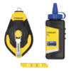 Kit Tiralinhas Stanley STHT47312-0 Bi-Material 30m 3:1 + Giz Azul + Nível p/ Traçador - Stanley Black & Decker - 5054905338992