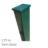 Poste sem Base para Vedação Metálica Verde 1,77M 60X40MM RAL6005 - 60(C) x 40(L) x 1,77(A)m