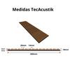 Painel Acústico TecAcustik 270x60x1,8CM Paredes Tetos c/Feltro Absorção Ruído Aéreo Fácil Aplicação - 9905600100031